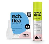 Itch - Flea & Tick Treatment for Large Dogs 20kg-40kg & Household Flea Spray - Kills Fleas, Lice, Ticks, Eggs and Larvae - Odourless 500ml Spray & Pack of 3 Pipettes