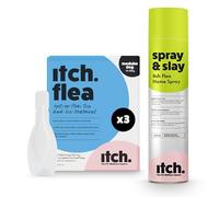 Itch - Flea & Tick Treatment for Medium Dogs 10kg-20kg & Household Flea Spray - Kills Fleas, Lice, Ticks, Eggs and Larvae - Odourless 500ml Spray & Pack of 3 Pipettes