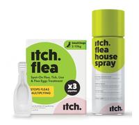 Itch - Flea & Tick Treatment for Small Dogs & Household Flea Spray - Kills Fleas, Lice, Ticks, Eggs and Larvae - With Fipronil and S-Methoprene - Odourless 500ml Spray & Pack of 3 Pipettes