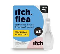 Itch Small Dog Flea & Tick Spot-On Treatment (2-10kg) - Kills Fleas, Ticks, Lice & Eggs to Prevent Reinfestation - 3 Easy-Apply Pipettes