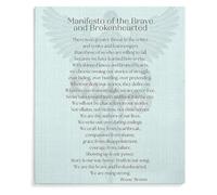 ITCLEYMDZV Courage and Vulnerability Inspirational Canvas Wall-Art for Office Space Emotional Strength Decor(Unframed,16x24inch(40x60cm))