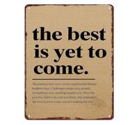 ITCLEYMDZV Great Things Ahead Metal Sign The Best Is Yet To Come Inspirational Wall-Art for Home Office Living Room 8 X 12 in