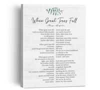 ITCUUIEC When Great Trees Fall Poem Wall-Art: Inspirational Canvas Print for Living Room and Bedroom(Unframed,08x12inch(20x30cm))
