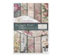 ITD Collection - Decoupage Paper A4 - Decopatch Paper 29.7 x 21 cm - Scrapbooking - Decorative Paper for DIY Albums Bullet Journals (RP063 - Flower Post - Rose)