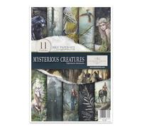 ITD Collection - Decoupage Paper A4 - Decopatch Paper 29.7 x 21 cm - Scrapbooking - Decorative Paper for DIY Albums Bullet Journals (RP066 - Mysterious Creatures)