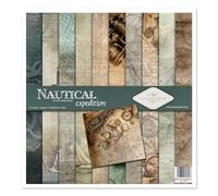 ITD Collection - Decoupage Paper Package - Decopatch Paper 310 x 320 mm - Scrapbooking - Decorative Paper for DIY Albums Bullet Journals (Nautische Expedition SLS-004)