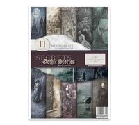 ITD Collection - Rice Paper Creative Set A4 Decoupage Rice Paper Sheet 29.7 x 21 cm Multi-Coloured (Secrets Gothic Stories, RP008)
