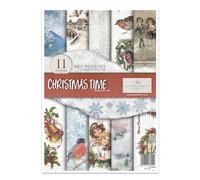 ITD Collection - Rice Paper Creative Set, A4, for Decoupage, Sheets 29.7 x 21 cm, Multi-Coloured (Christmas Time)