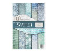 ITD Collection - Rice Paper Creative Set, A4, for Decoupage, Sheets 29.7 x 21 cm, Multi-Coloured (Four Elements - Water)