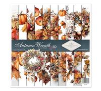 ITD Collection - Scrapbook Paper 12 x 12 Inches - Scrapbooking Package 310 x 320 mm - Decorative Paper for Decoupage - Card Making 10 Sheets + 1 Art Journal - Autumn Wreath SLS 081