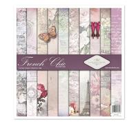 ITD Collection Scrapbook Paper Scrapbooking Set Writing Paper for Crafts Decorative Paper 12 x 12 Inches 310 x 310 mm 10 Sheets + 1 French Chic SLS-002