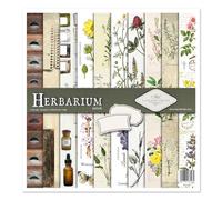 ITD Collection - Scrapbooking Package 12 x 12 inches, Scrapbooking Paper, Decorative Paper, decoupage, Card Making, Paper Size - 310 x 320 mm (Herbarium, SLS-035)