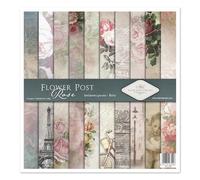 ITD Collection - Scrapbooking Package 12 x 12 inches, Scrapbooking Paper, Decorative Paper, decoupage, Card Making, Paper Size 310 x 320 mm (SLS-068 Flower Post - Rose)