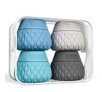 ITDAWEI 50 ml Silicone Travel Containers for Toiletries with Clear Bag, Holiday Travel Essentials Leakproof Portable Refillable Cosmetic Jars, Travel Size Containers for Creams