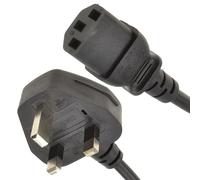 iTechCover 3 Pin UK Mains Adapter/Power AC Cable Lead Compatible with Samsung/Dell/Sony/Panasonic/LG/Toshiba/Acer/Asus/BenQ/LCD Plasma TV and LED Monitor / (2m / 6.6ft)