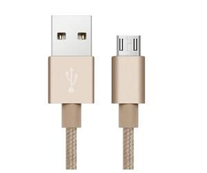 iTechCover Braided USB Cable Charging Cord/Charger Power Lead Wire Compatible with Acer Aspire Switch 10 E SW3-013 Tablet/Gold / (3m / 9.9ft)