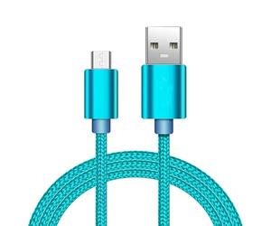 iTechCover Braided USB Cable Charging Cord/Charger Power Lead Wire Compatible with DEPSTECH NTS150RS-3M Inspection Endoscope Camera/Baby Blue / (1m / 3.3ft)
