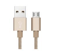 iTechCover Braided USB Cable Charging Cord/Charger Power Lead Wire Compatible with Vivitar VF60016BT Boombox Speaker/Gold / (2m / 6.6ft)