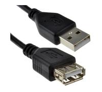 iTechCover USB Extension Cable A to A Extender Lead/Male Plug to Female Socket for Extending Connection to Peripherals/Printers/Cameras/Mice/Keyboards/Black / (1.8m / 180cm / 5.91ft)