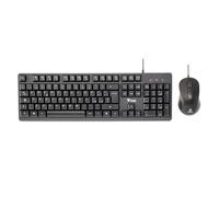 Itek DEC C01 Keyboard and Mouse - Kit USB with Cable 1.5 m - Membrane Keyboard 105 Keys + Optical Mouse 3600 DPI - Precision and Comfort for PC and Laptop