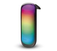 iTek I58093BLK Vibes Wireless Mini Bluetooth Speaker with 8 Multi-Coloured LED Lights, AUX-In, USB, TF, Micro-SD Card Slots, Built-In Microphone, TWS Capability and Automatic Shut-Off, 10W, Black