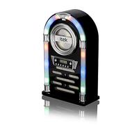 iTek Jukebox with CD Player, FM Radio and Bluetooth Connection, Remote Control Included, Gloss Black