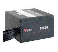 ITEK Power Supply for PC BD500-500 Watt, HDB Hydraulic Dynamic Bearing 12 mm Active PFC Protection, DC to DC Switching Converter, Efficiency Certification 80 Plus Bronze