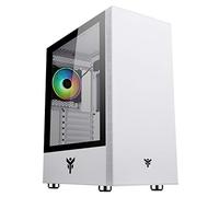 iTek Vertibra S210W Gaming Middle Tower 12 cm ARGB Fan, 2xUSB3, Side Panel Temp Glass, White Edition, ITGCAVS210W, White