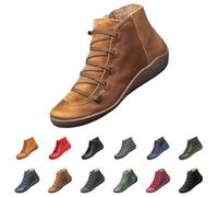 items under 1 pound Snow Boots Women Ankle Boots No Heel Arch Support Boots Side Zipper Retro sale clearance items Deal of The Day Today Sale