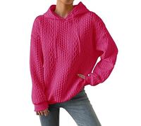 Items Under 4 Pounds Women's Hoodies Long Sleeve Oversized Hooded Sweatshirt Loose Plain Jumpers Outerwear Ladies 2024 Trendy Clothes Pullover Tops with Pockets My Orders Placed Hot Pink