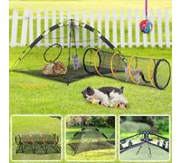 ITENT Cat Tent for Indoor and Outdoor Cat Enclosures(Outdoor, Tunnel, and Playhouse) Cat Playpen X-Large Portable Cat Tunnel Play Tents for Cats Rabbits and Small Animals…