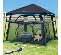ITENT Large Catio Outdoor Cat Enclosure,2 Tier Cat Tent, Spacious, Sturdy Outdoor Catio,Portable and Foldable Playpen Play Tents for Cats Kitten and Small Animals,Two Doors Design(Patented)