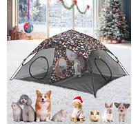 ITENT Outdoor-Katzenspielzelt für Indoor-Katzen (X-Großes tragbares Katzenhaus, Outdoor-Katzengehege für Katzen, einfach mit Katzentunnel, Katzenwürfel zu verbinden (zum Patent angemeldet)