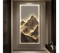 ITETONE Creative Landscape Hanging Mural with LED Light,3D Decorative Painting,Plug-in Power Supply Decor,Home Decor Wall Hanging Painting,Wall Art for Home Entrance Corridor(A,23.6x47.2in/60x120cm)