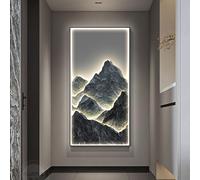 ITETONE Creative Landscape Hanging Mural with LED Light,3D Decorative Painting,Plug-in Power Supply Decor,Home Decor Wall Hanging Painting,Wall Art for Home Entrance Corridor(B,19.7x39.4in/50x100cm)