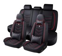 ITETONE Full Set Seat Cover for Chevy Uplander 2005-2008, Waterproof Durable Premium Leather Car Seat Protector, Comfortable Anti-Slip Stylish Sport Seat Cover(5 Seats Luxury,Black Red)