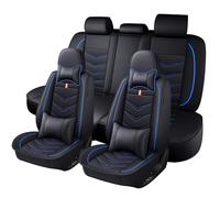 ITETONE Full Set Seat Cover for Mercedes-Benz S-Class 2005-2025, Waterproof Durable Premium Leather Car Seat Protector, Comfortable Anti-Slip Stylish Sport Seat Cover(5 Seats Luxury,Black Blue)