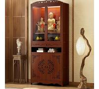 ITETONE Meditation Altar Table with Storage Drawer,Chinese Buddhist Shrine Cabinet,Personal Prayer Altar Table,Bamboo Pedestal for Temples and Homes 53cm/20.12in