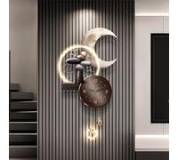 ITETONE Plug-in Power Supply 3D Relief LED Decorative Painting,Home Decor Wall Hanging Painting Wall Clock,Borderless Design,for Living Room, Entryway, Hallway(D,40 * 85cm/15.7 * 33.4in)