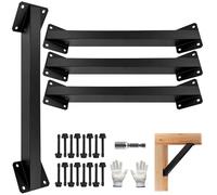 ITEVE.GD 45 Degree Angle Support Pergola Bracket Kits,Heavy Duty Connectors for Indoor & Outdoor Wooden Structures,Metal DIY Brackets for Gazebos,Patios,Porchs,Tree Houses,Log Cabins - 4Pack