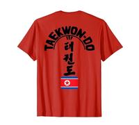 ITF Taekwon-Do Tree - Korean Martial Art T-Shirt, Men, Red, XX-Large