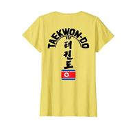 ITF Taekwon-Do Tree - Korean Martial Art T-Shirt, Women, Lemon Yellow, Large