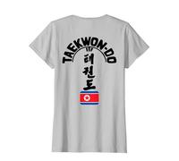 ITF Taekwon-Do Tree - Korean Martial Art T-Shirt, Women, Silver Grey, Small