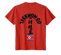ITF Taekwon-Do Tree - Korean Martial Art T-Shirt, Youth, Red, 3T