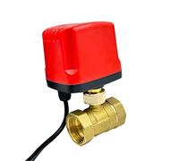 ITFOWIYD 1/2" 3/4" 1" 2" Electric Ball Valve Brass Thread Electric Ball Valve IP65 Waterpoof Motorized Ball Valve Three Wire Or Two Wire(12VDC-CR03,1 Inch)