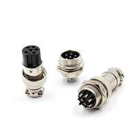 ITFOWIYD 5set GX12 2/3/4/5/6/7 Pin Male Female 12mm Circular Aviation Socket Plug Wire Panel Connector Metal M12 Aviation Connector 10pcs Power Transformer(5P)
