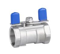 ITFOWIYD Butterfly Handle 1/4'' - 1''Female Thread 304/316 Stainless Steel Ball Valves Threaded One Piece Ball Valve DN8 10 15 20 25(304material quality,1 Inch)