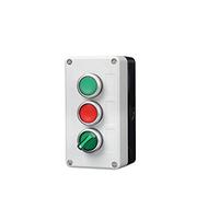 ITFOWIYD Control Box with Light Button Switch 24V/220V with Emergency Stop Button self Reset Industrial Switch Waterproof Box Power Transformer(4 Rybg,24V)