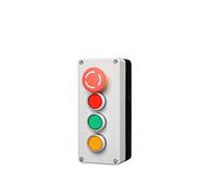 ITFOWIYD Control Box with Light Button Switch 24V/220V with Emergency Stop Button self Reset Industrial Switch Waterproof Box Power Transformer(4 R Rotatergy,220V)
