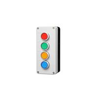 ITFOWIYD Control Box with Light Button Switch 24V/220V with Emergency Stop Button self Reset Industrial Switch Waterproof Box Power Transformer(4 Mushroomrgy,220V)